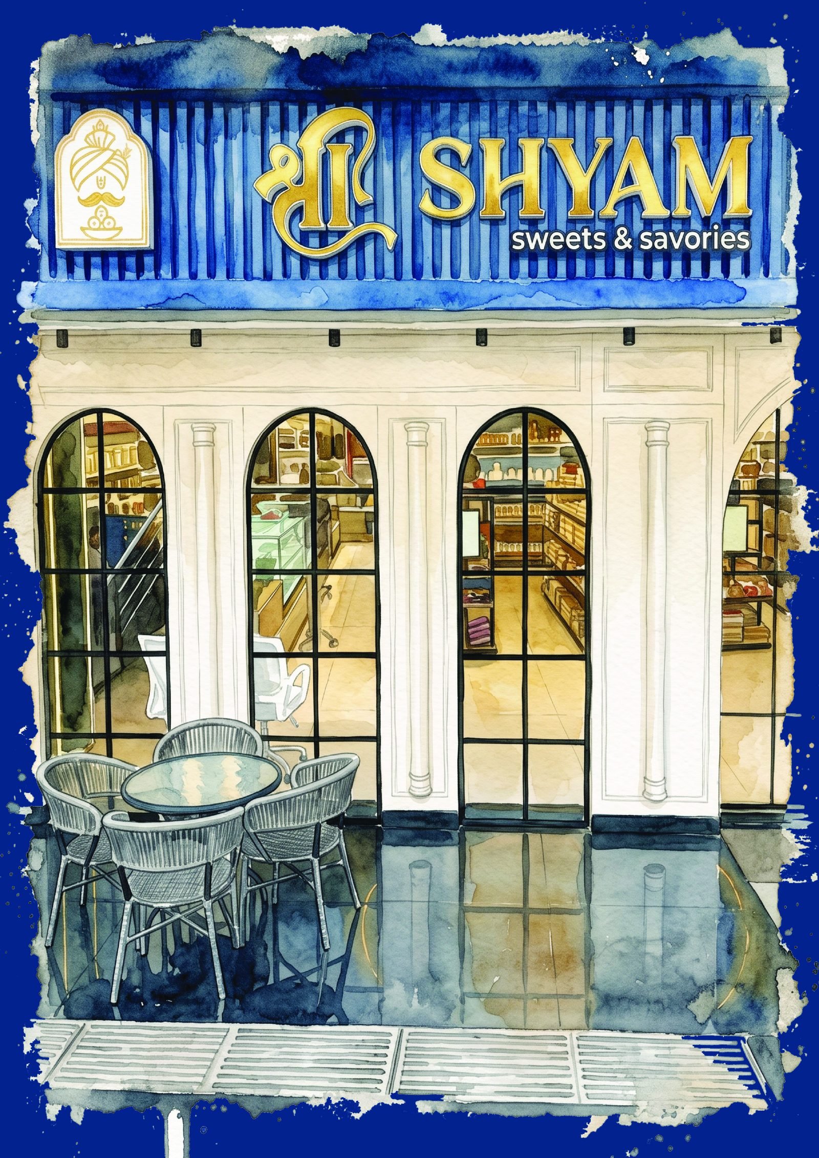 Shree Shyam Sweets & Savories storefront illustration
